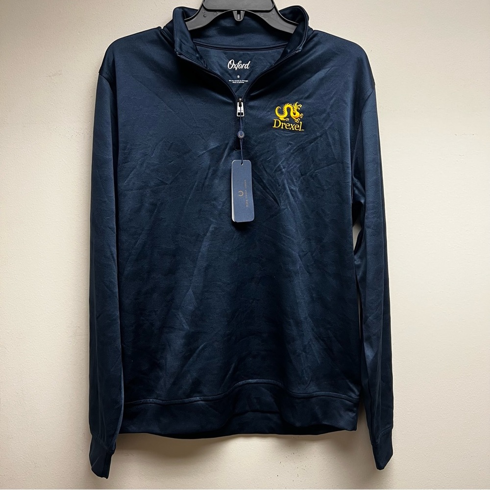 Oxford Drexel - Quarter Zip Pullover - Classic Navy - Size S - New